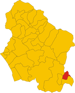 Map of comune of Montecarlo (province of Lucca, region Tuscany, Italy)